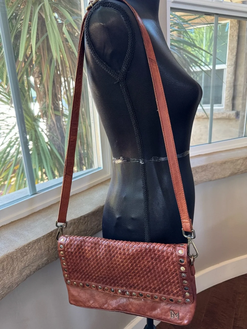 Belleza Mandova Kompanero The Sling Woven Leather Retro Crossbody Bag Boho Purse